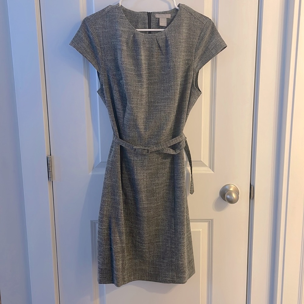 Professional Grey H&M Dress with belt at waistline. Smoke free home. Gently worn